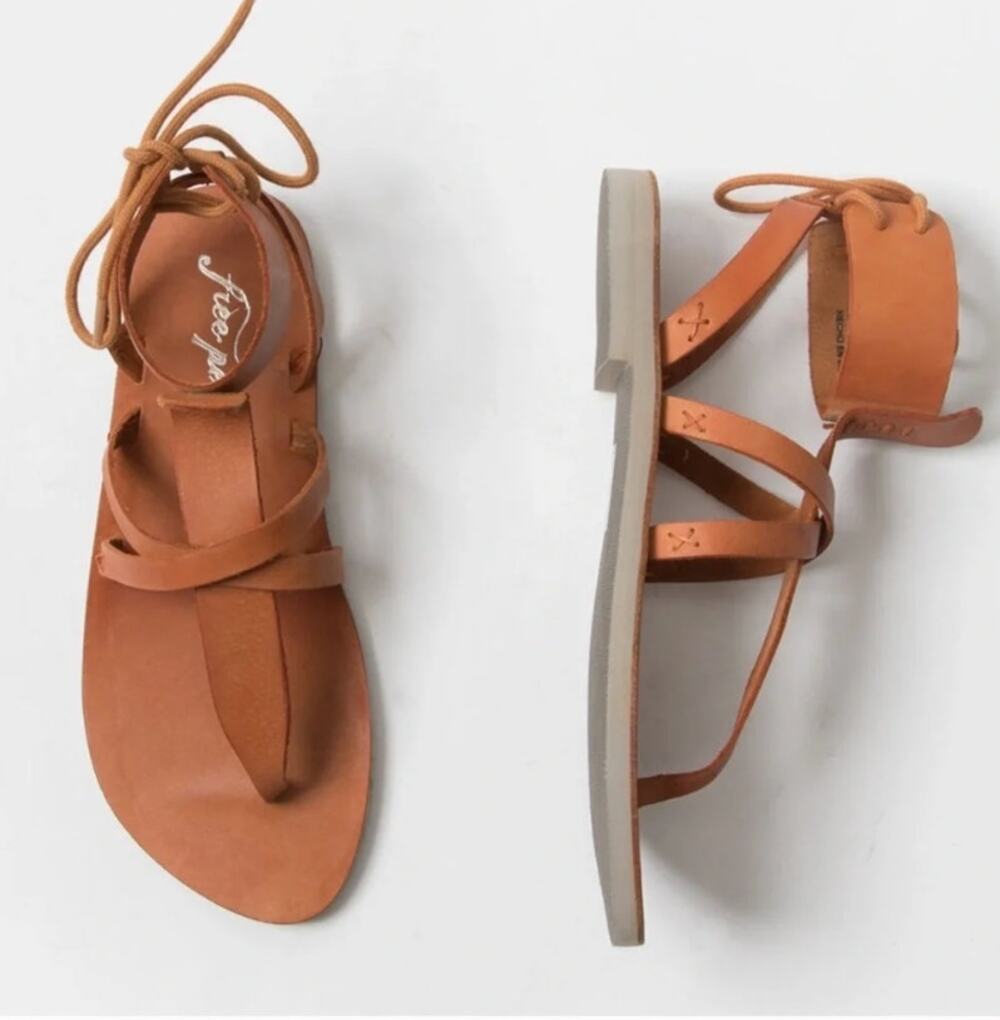 Free People Vacation Day Wrap Brown Boho Sandals